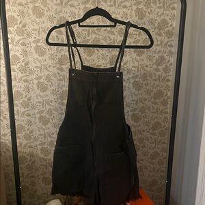 Aerie Charcoal Overalls